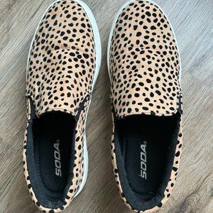 SODA Leopard Slip-On Shoes